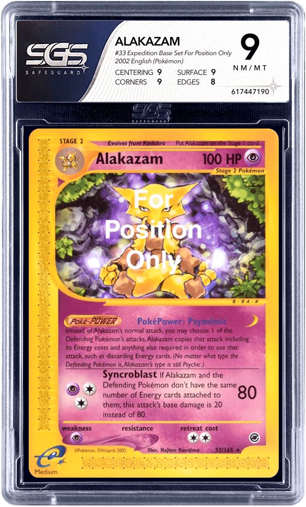 Grading scale 9 NM/MT